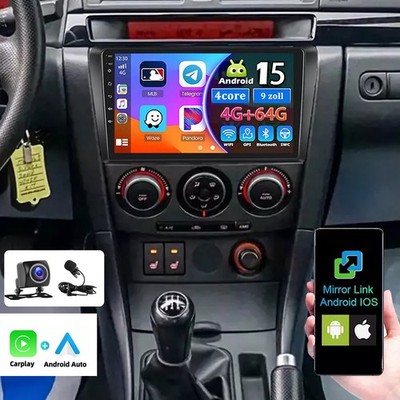 Für Mazda 3 2003-2009 Apple Carplay Autoradio Android 15 4+64G GPS Navi WIFI RDS