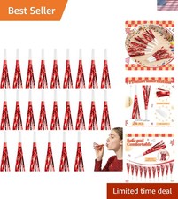 24 Pcs Lightweight Red Noise Makers - Essential Party Props for All Occasions