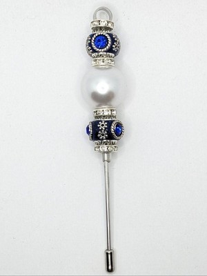 Blue Handmade Open Loop Beaded Personalized Zodiac Cigar Nubber Stick Pick Tool 