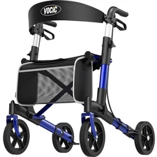Walkers-for-Seniors-with-Seat, Lightweight Rollator Walker with Seat and Brak...