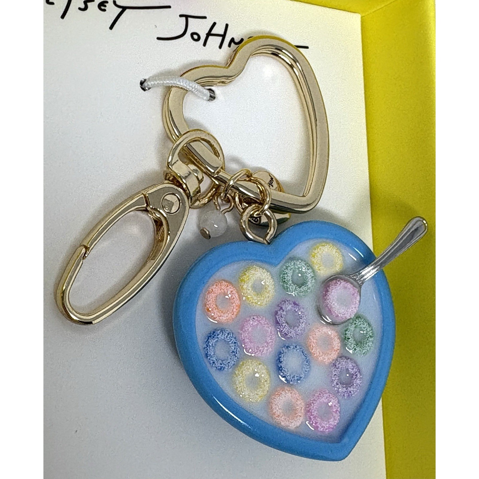 Betsey Johnson Cereal Bowl Key Fob Charm
