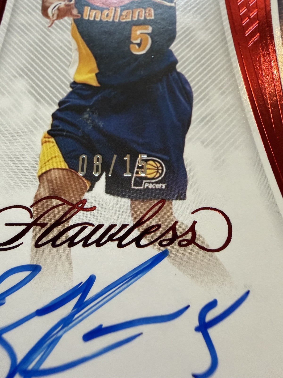 Jalen Rose 2021-22 PANINI FLAWLESS #DA-JRS DISTINGUISHED AUTO RUBY /15 view 3