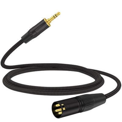 XLR Male to 3.5mm TRS Male Unbalanced Stereo Audio Cable 1/8 Inch Mini Jack