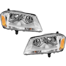 Headlight Assembly Set For 2008-2014 Dodge Avenger Sedan Left Right With Bulb