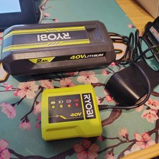 NEW OEM RYOBI 40V 2Ah Battery 40V 2 Ah Charger Kit