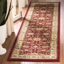 SAFAVIEH Lyndhurst Collection Runner Rug - 23 x 6, Red Ivory, Traditional