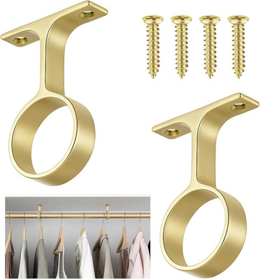 2 Pcs 1 5/16 Inch Diameter round Wardrobe Closet Rod Suspended Center Support wi