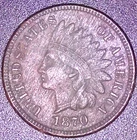 1870 INDIAN HEAD CENT 1C , HARD DATE FULL LIBERTY