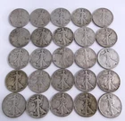 (25) Count Walking Liberty Silver Half Dollar Lot - 25 90% Silver Coins