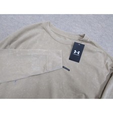 Under Armour Mens Oversized Logo Wash Long Sleeve Shirt Tan Beige L 6007948