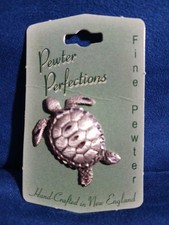 Sea Turtle Pewter Tac Pin Made By Pewter Perfections Handcrafted  63