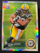 ALEX GREEN 2011 Topps Chrome Refractor #149 Rookie Card RC Green Bay Packers. rookie card picture
