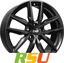 CMS C28 complete black gloss 7.5x18" ET40 LK5 100 ML 57.1 Alufelgen 18 Zoll