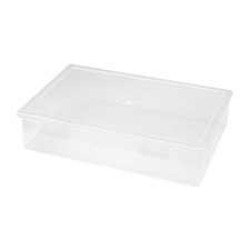 Boîte De Rangement Carrée Transparente En Plastique A4
