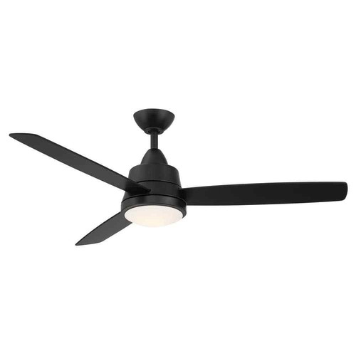 Hampton Bay Caprice 52 in. LED Indoor Matte Black Ceiling Fan+Light Kit+Remote - Picture 3 of 11