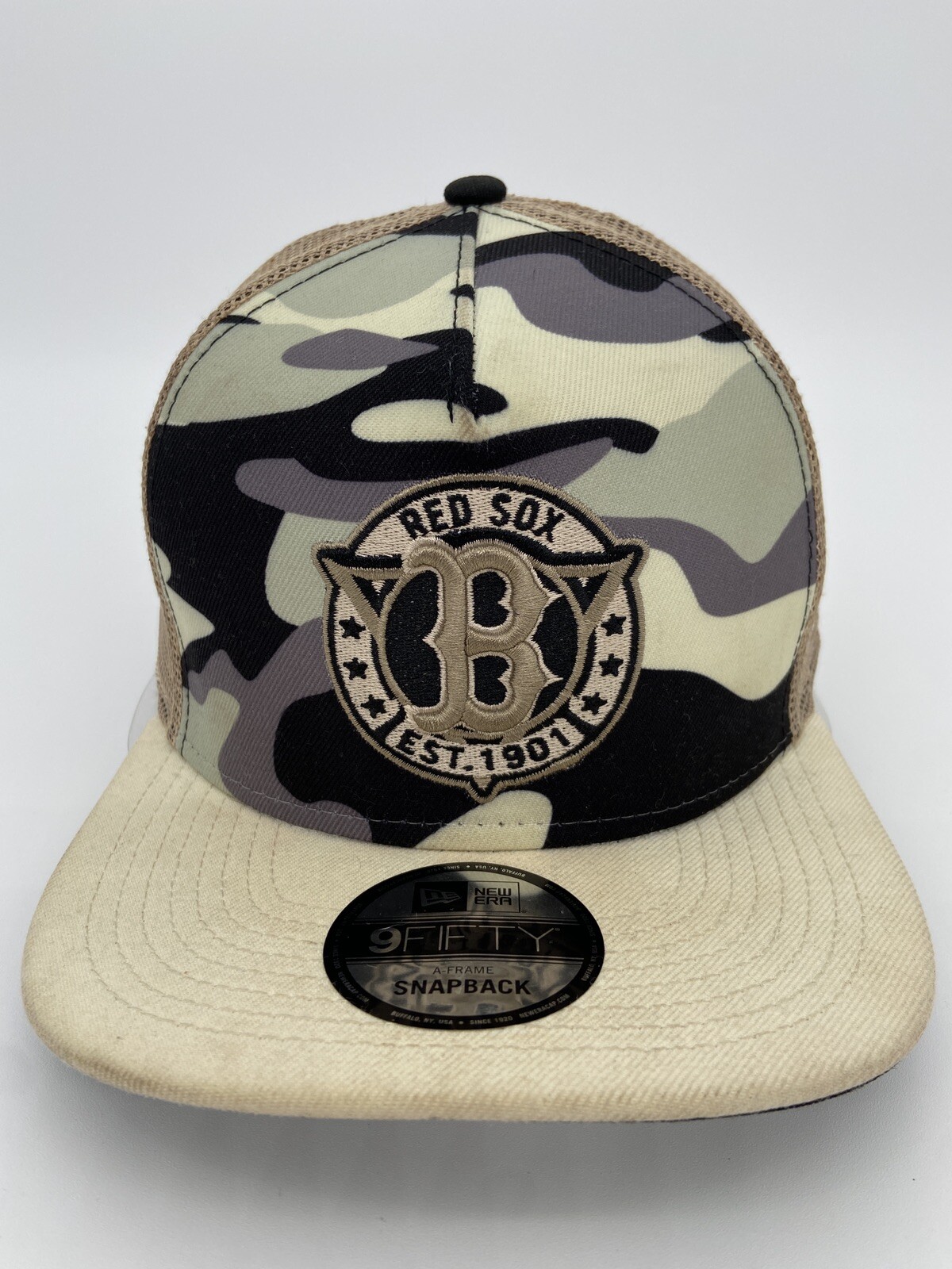 New Era 9FIFTY Boston Red Sox MLB Camo Adj SnapBack Hat Cap Flat