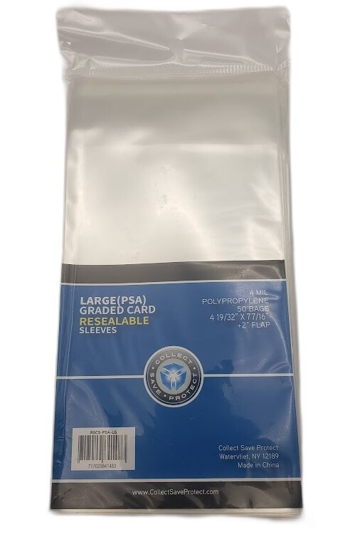 Pack of 50) CSP Large Size PSA Slab Resealable Graded Card