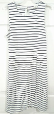 Loft Women's Sz.6 Ivory Dress With Black Stripes