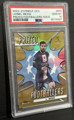 2022-23 Topps Finest UCC PSG Prized Footballer Lionel Messi Gold