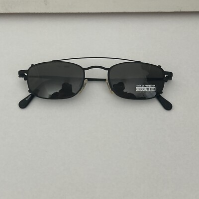 CERUTTI 1881 Matte Black Eyeglasses w/ Clip on Sunglasses Frame 49-21-145 C1571
