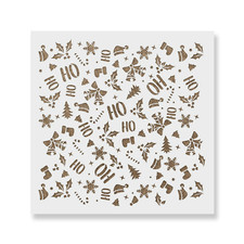 Holly Jolly Christmas Craft Stencil - Durable Reusable Mylar Stencils