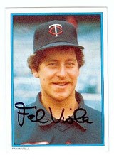 Frank Viola autographed baseball card Minnesota Twins 1985 Topps All Star Set #7