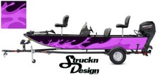 Graphic Pontoon Purple Wrap Splash Fishing Bass Boat Abstract Fish Decal Vinyl  