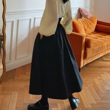 Lady French Vintage Skirt Midi skirt Lace Up skirt with Pocket Evening Dress New
