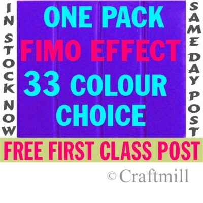 SCULPEY & FIMO 1 Block FIMO EFFECTS SOFT Polymer Clay - Pick from 35 cols