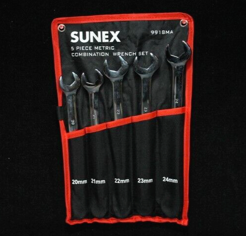 Sunex 9918MA 5-Piece Metric V-Groove Combination Wrench Set | eBay