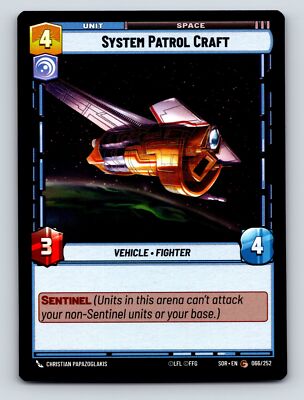 Vigilance Vehicle Fighter System Patrol Craft Unit Space Sentinel 4C 4H 3P