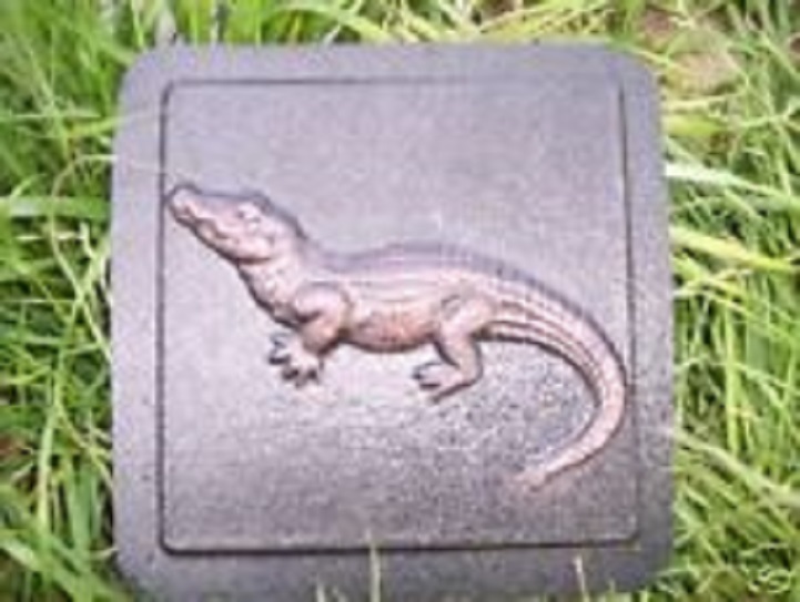 Alligator tile plastic mold plaster cement resin wax mould 6" x 6" x 1/3"