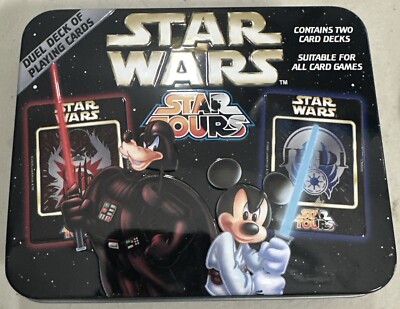 Star Wars Disney Star Tours Duel Deck Of Playing Cards In Tin