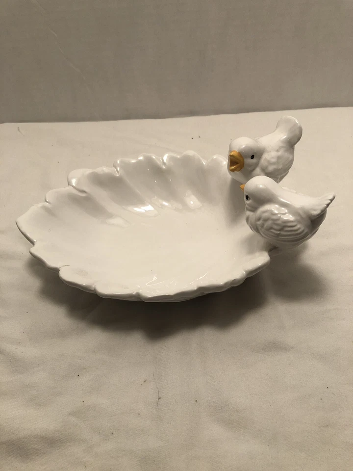 Handcrafted Ceramic Tray Bird Figurine Theme - Image 4 of 4