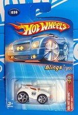 Hot Wheels 2005 First Editions Blings Rocket Box Flat White w/ #15 Gray Skirt