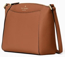 Kate Spade Monica Crossbody Bag Brown Leather Purse WKR00258 NWT $279 Retail FS