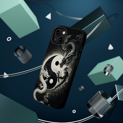 Yin Yang Dragon Handyhülle, Magnetische Tough Hüllen zum Schutz, Geschenk für Drachen - Bild 73 von 134