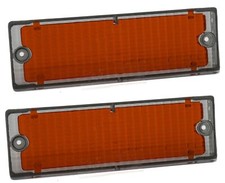 Für BMW 3er E30 87-93 2x Frontblinker Blinker / Lichtscheiben Set in Grau Smoke