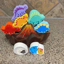 Dolgen Wooden Stacking Balancing Dinosaur Game