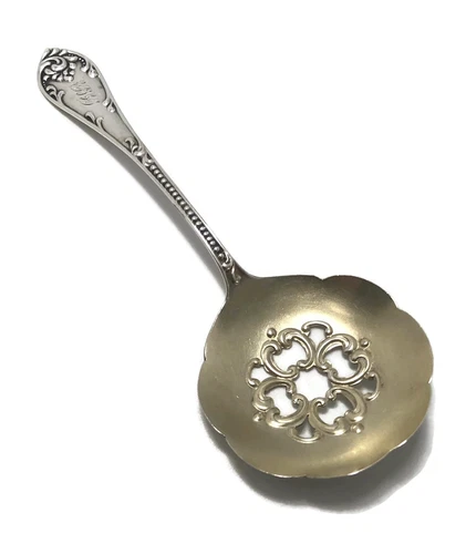 Towle Rustic Sterling Silver Pierced Nut/Bon Bon Scoop