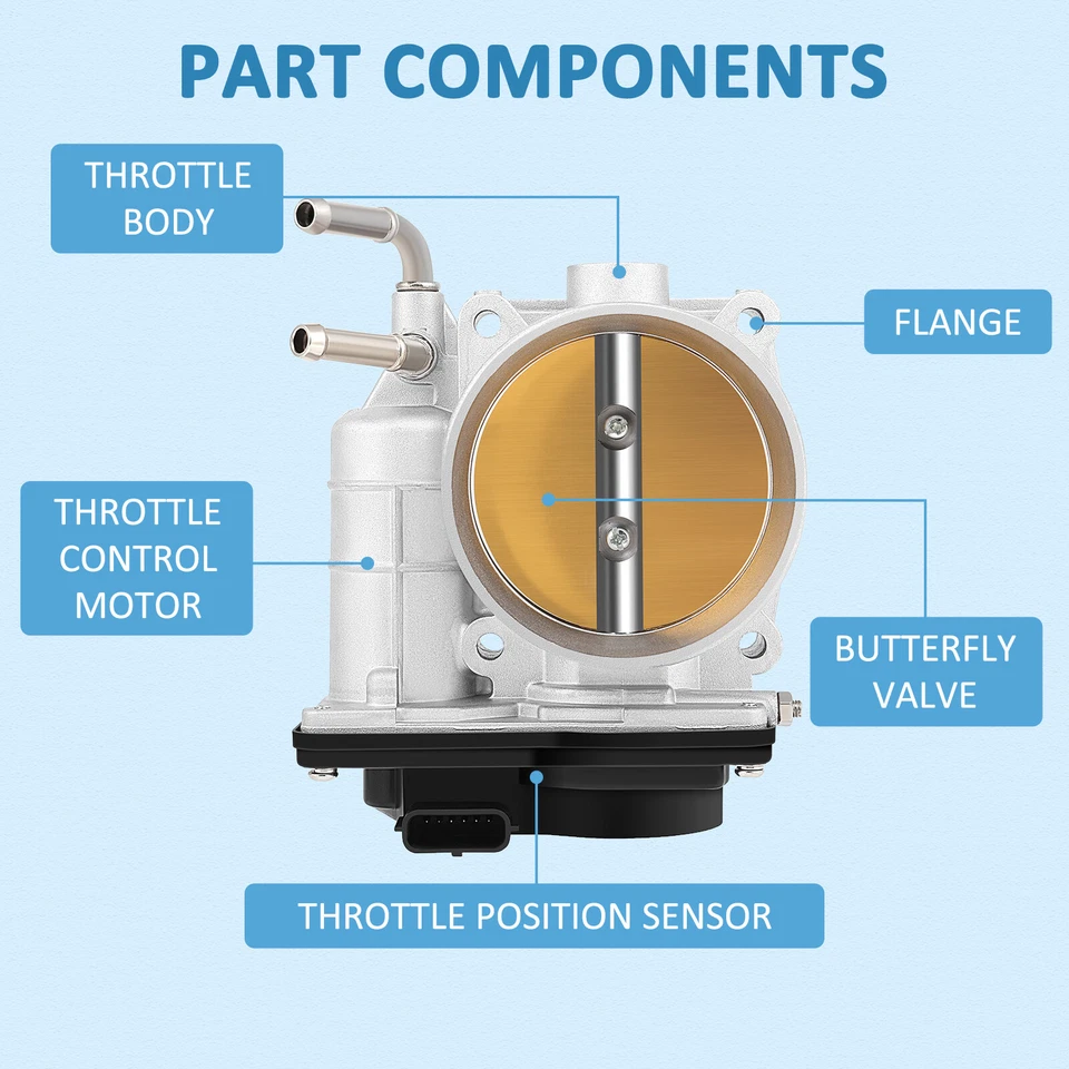 Cuerpo del acelerador para Nissan Máxima 3,5 L V6 2009 2010 2011 2012 2013 2014 161199N00A Foto 3 de 4