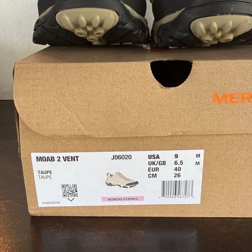 Merrell Moab 2 Vent Hiking Shoes Taupe Women's Size 9 New Vibram - Picture 12 of 16