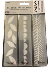 Darice Essentials Vertical Leaves Pattern Embossing Folder Universal