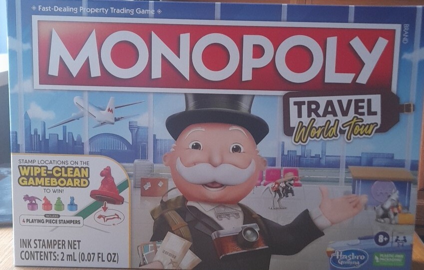 Hasbro Gaming Monopoly Travel World Tour Board Game Age 8+ New and Sealed