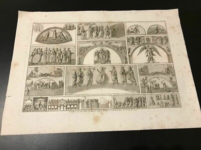 Lamina grabado antique de los Apostoles image pieuse santino holy card