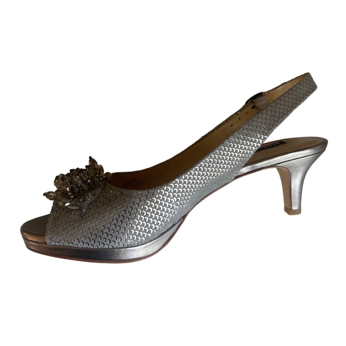 Alex Marie, Marla Silver Beaded Leather Dressy Shoes, Size 7 M | eBay