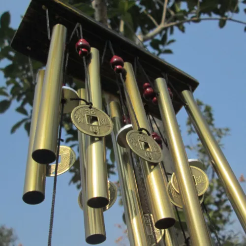 Windspiele Outdoor tiefer Ton 17 Zoll 10 Röhren Garten Haus Hof Hängedeko Glocken - Bild 4 von 6