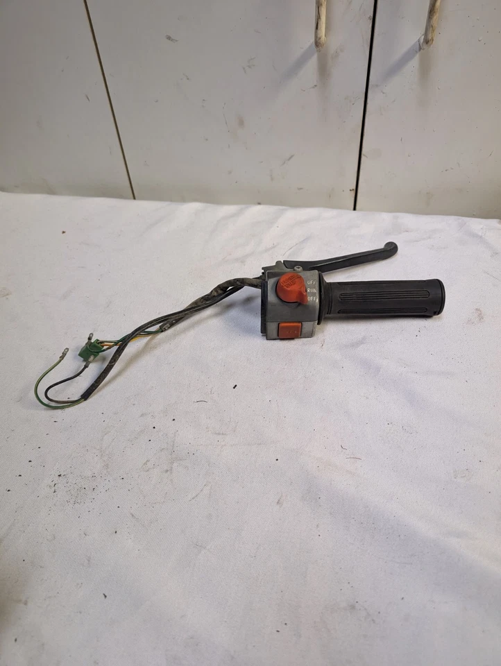 83 Honda Aero 80 NH80 1984 control derecho arranque funcionamiento apagado palanca freno percha Foto 4 de 4