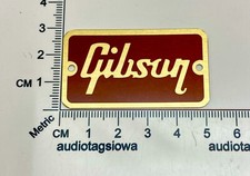 Gibson Amp or Case Logo Badge Custom Made Metal with Gold Screws