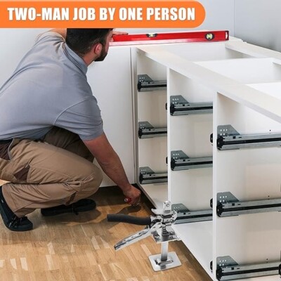 Labor Saving Arm 2Packs, Effort Elevator Jack Door Panel Lifting Cabinet Jack, D